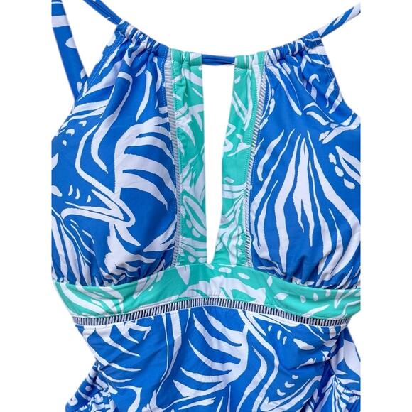 La Blanca Beachside Bay High-Neck Keyhole One Piece Swimsuit 16 Plus NWT - Picture 4 of 8